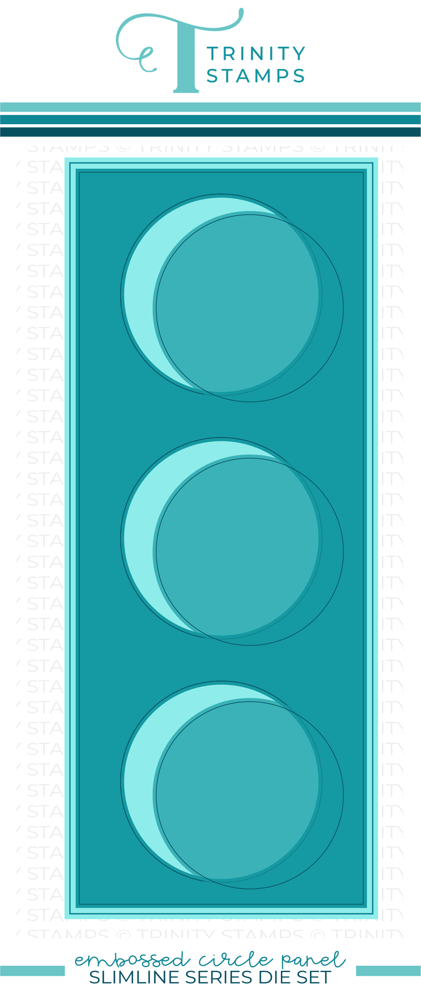 Trinity Stamps - Slimline Embossed Circle Window Panel Die