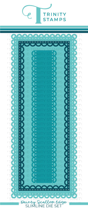 Trinity Stamps - Slimline Series - Dainty Scallop Edge Die Set