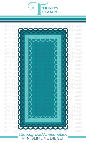 Trinity Stamps - Dainty Scallop Edge Mini Slimline Die Set