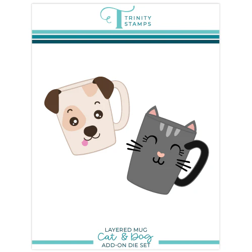 **NEW* - Trinity Stamps - Cat & Dog Layered Mug Add-on Die Set