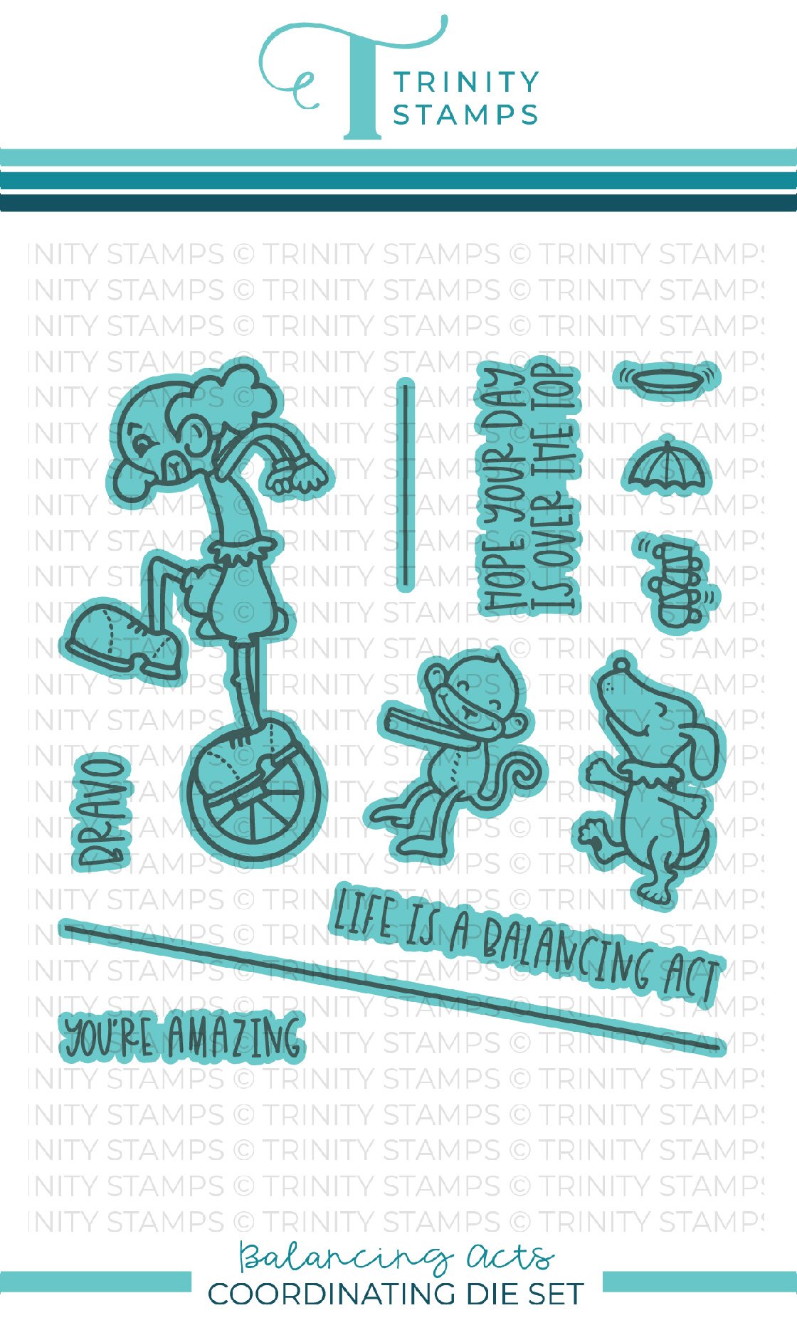 Trinity Stamps - Balancing Acts coordinating die set