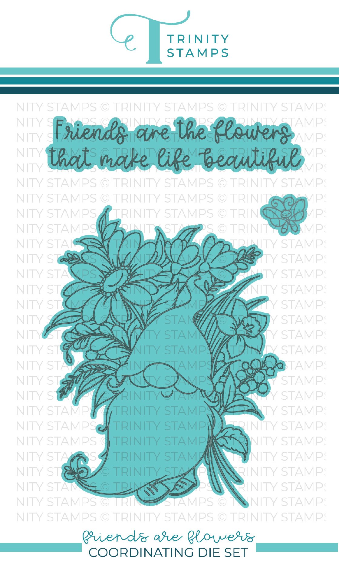 Trinity Stamps - Friends are Flowers coordinating die set