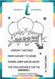 Trinity Stamps - Season's Tweetings 3x4 Stamp Set