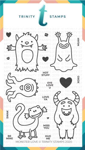 Trinity Stamps - Monster Love Clear Photopolymer Stamp Set (4x6)