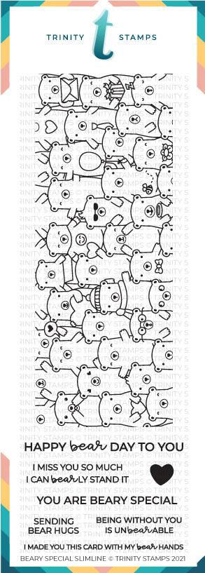 Trinity Stamps - Beary Special Slimline Stamp Set (4x11)