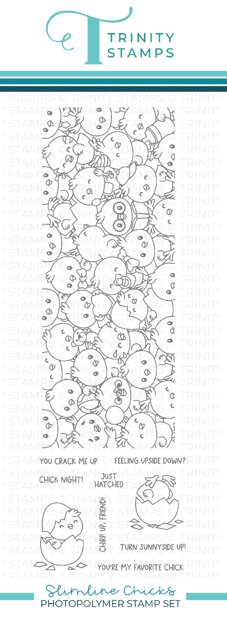 Trinity Stamps - Slimline Chicks 4x11 Stamp Set
