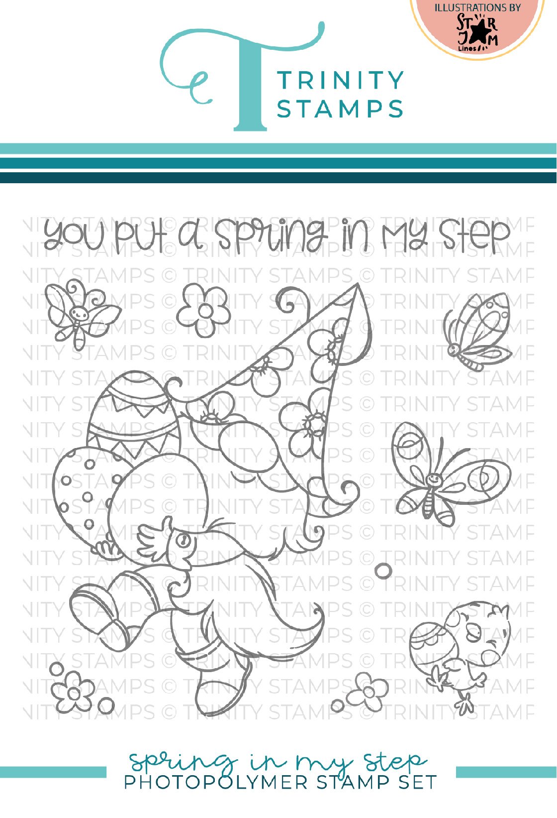 Trinity Stamps - Spring in my Step 4x4 Stamp Set