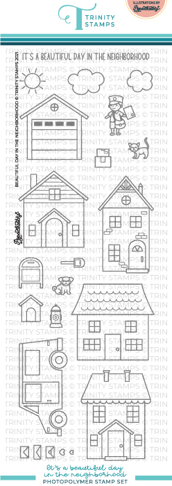 Trinity Stamps - Beautiful Day in the Neighborhood 4x11 Stamp Set
