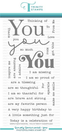 Trinity Stamps - Simply Sentimental - You 4x8 Stamp Set