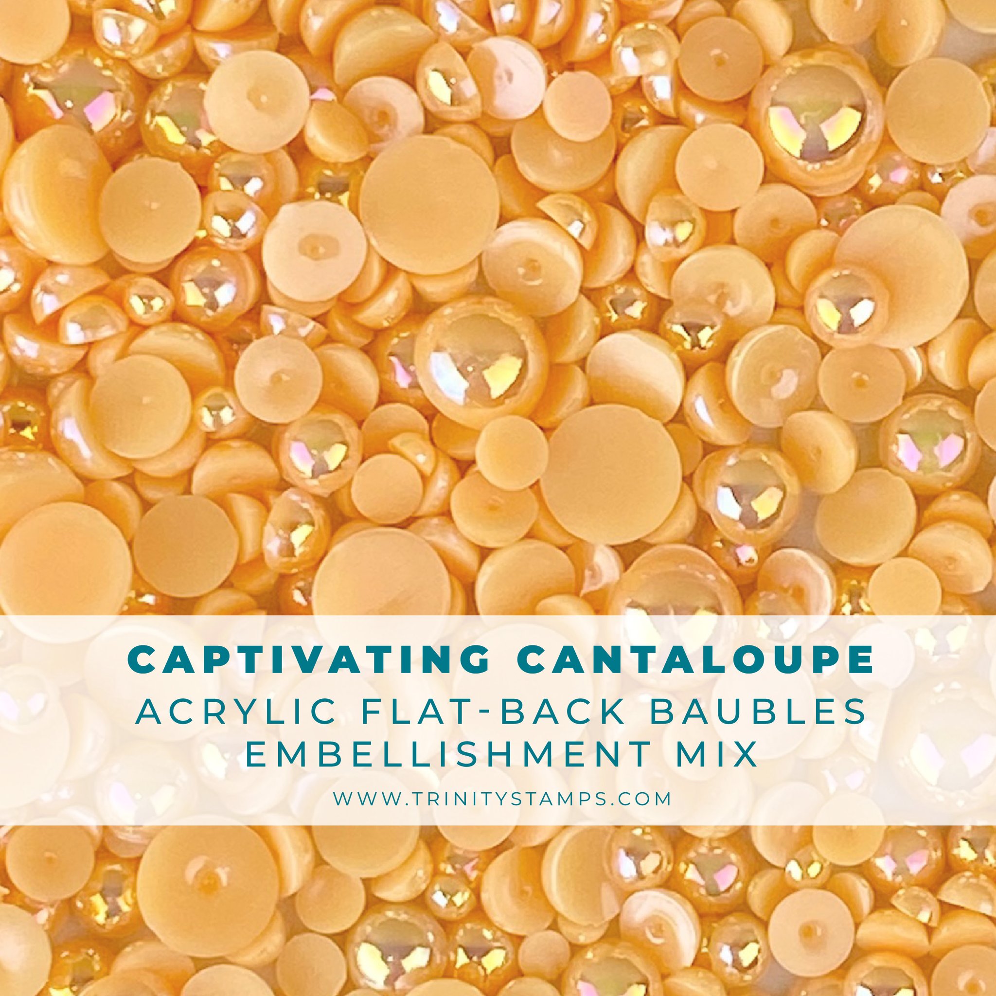 Trinity Stamps - Captivating Cantaloupe Baubles Embellishment Mix