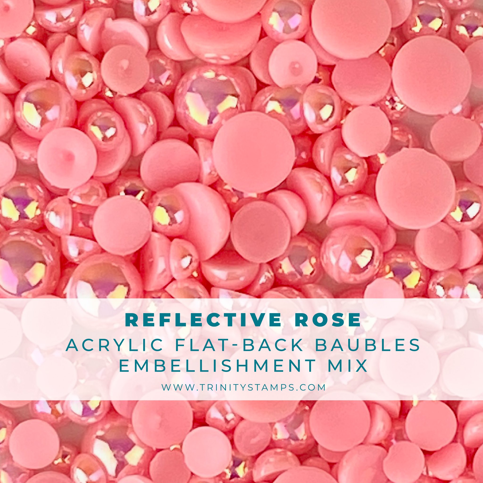 Trinity Stamps - Reflective Rose Baubles Embellishment Mix