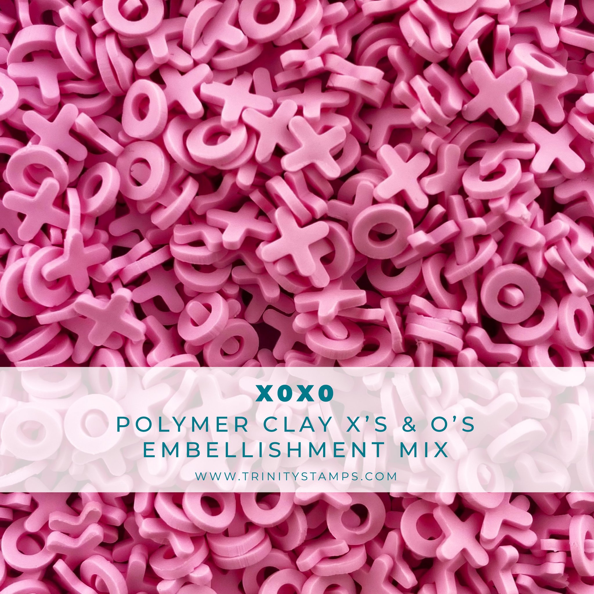 Trinity Stamps - XOXO Clay Embellishment Mix