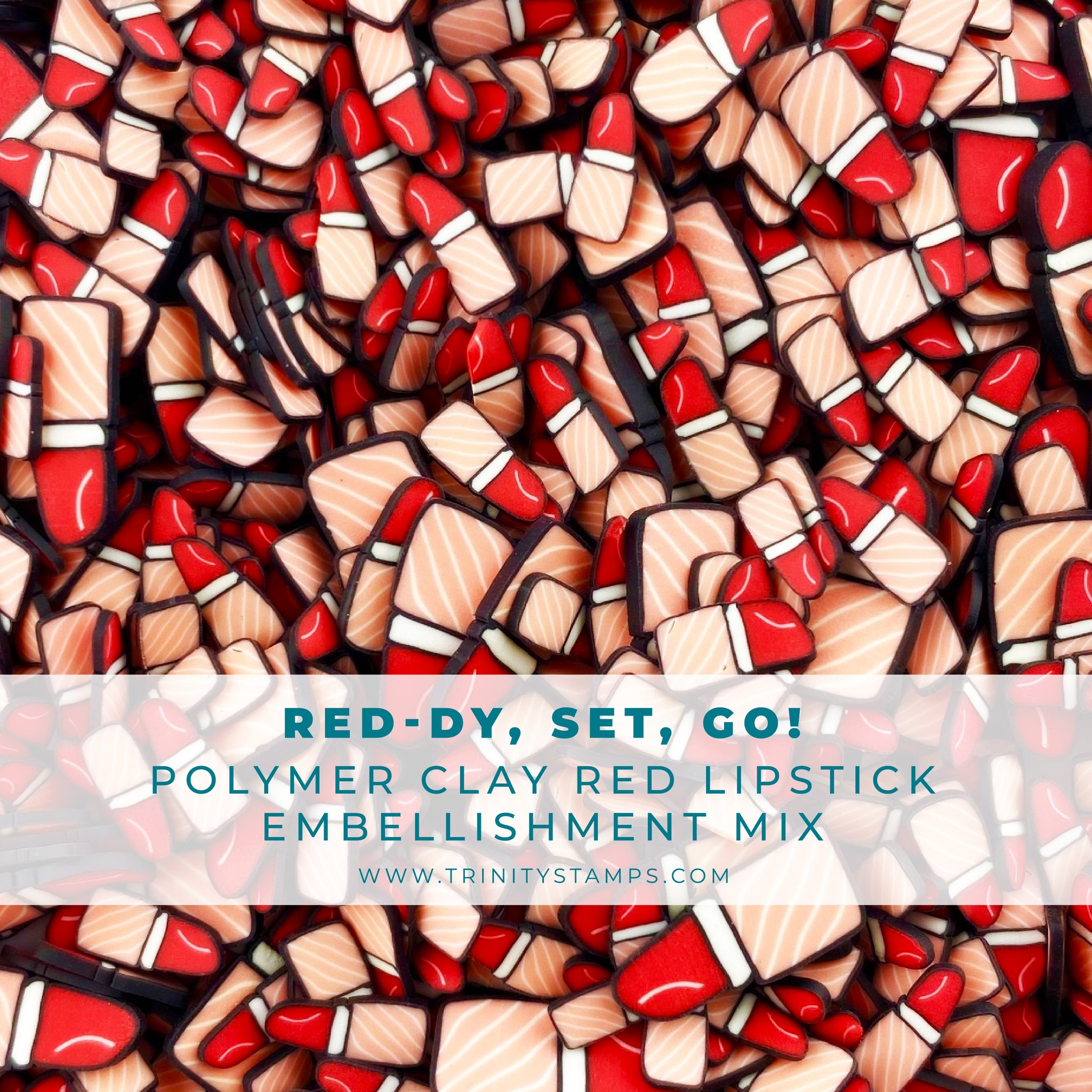Trinity Stamps - RED-dy, Set, Go! Clay Embellishment Mix