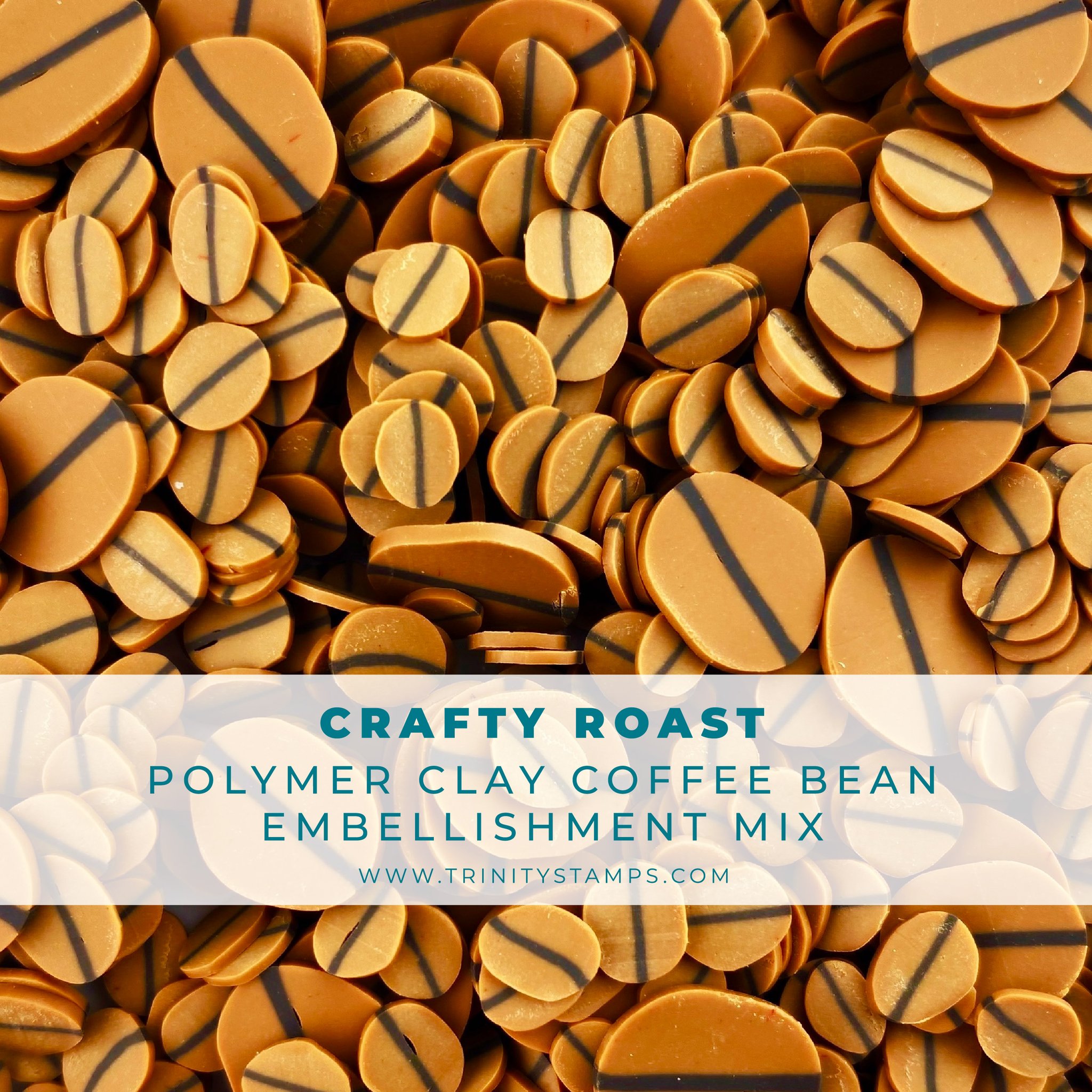Trinity Stamps - Crafty Roast Clay Coffee Bean Embellishment Mix