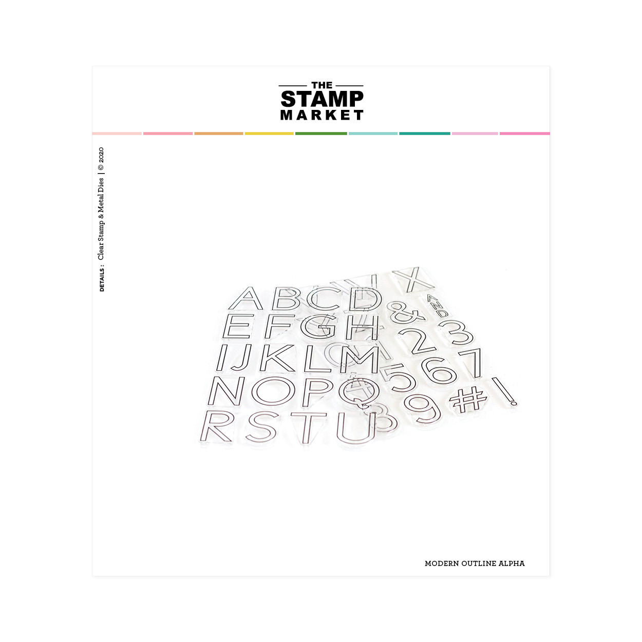 The Stamp Market - Modern Outline Alpha Stamp