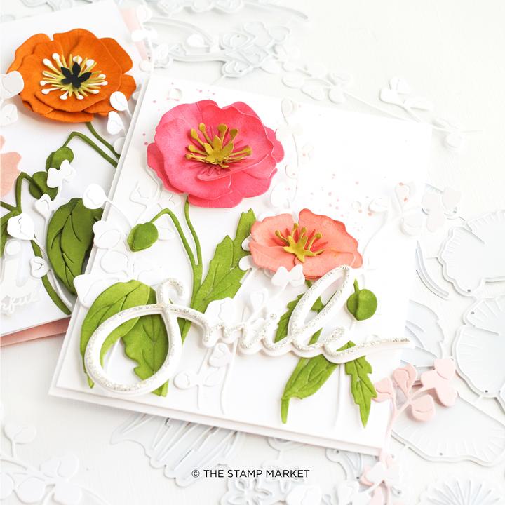 The Stamp Market Flower Market Poppy, Stamp Market Stamps & dies
