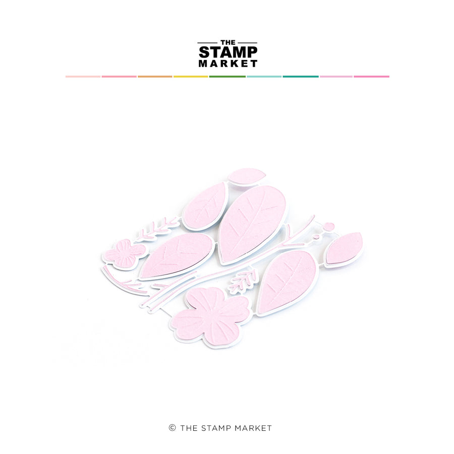 The Stamp Market - POSIES & LEAVES DIE