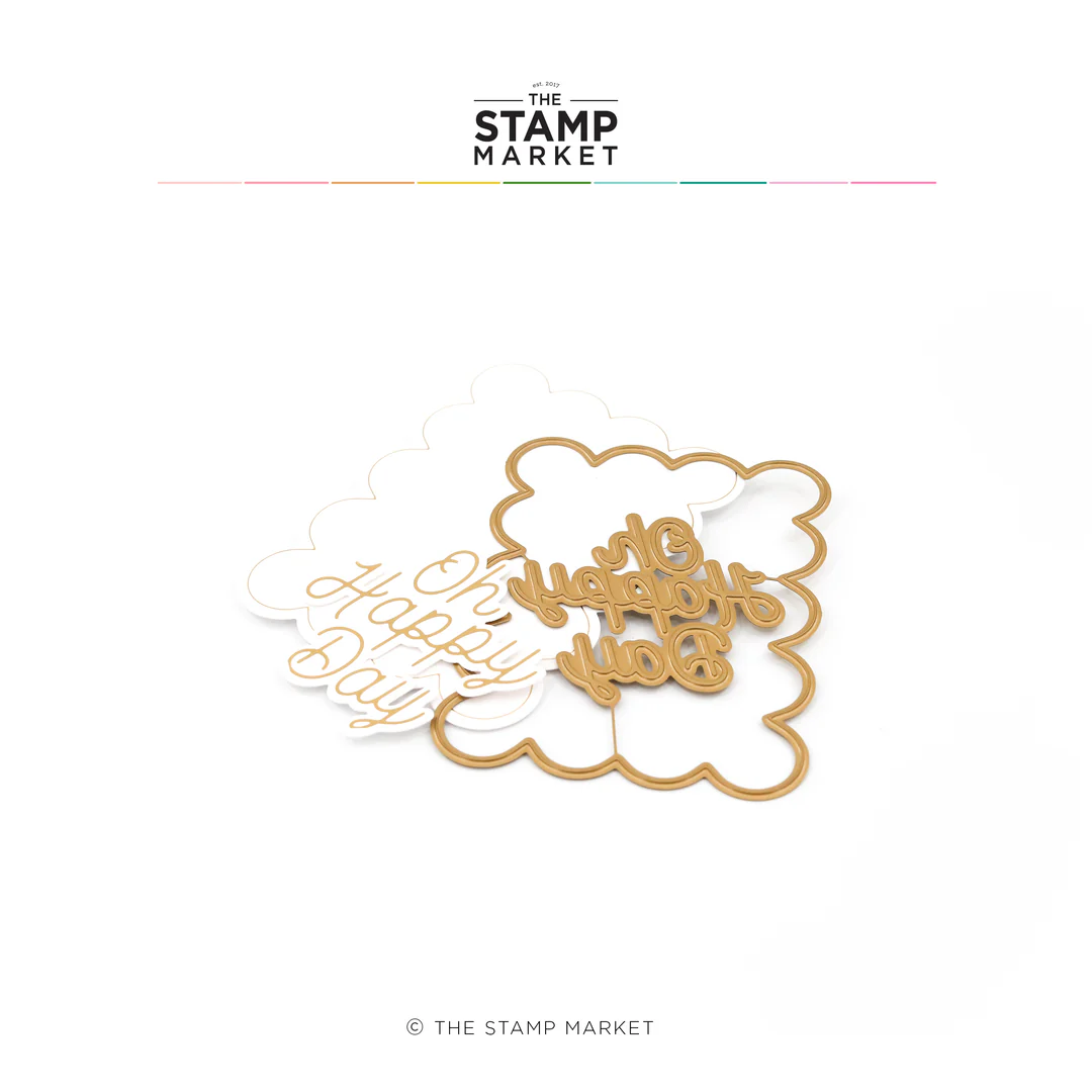Stamp Market - OH HAPPY DAY SCALLOP FOIL PLATE
