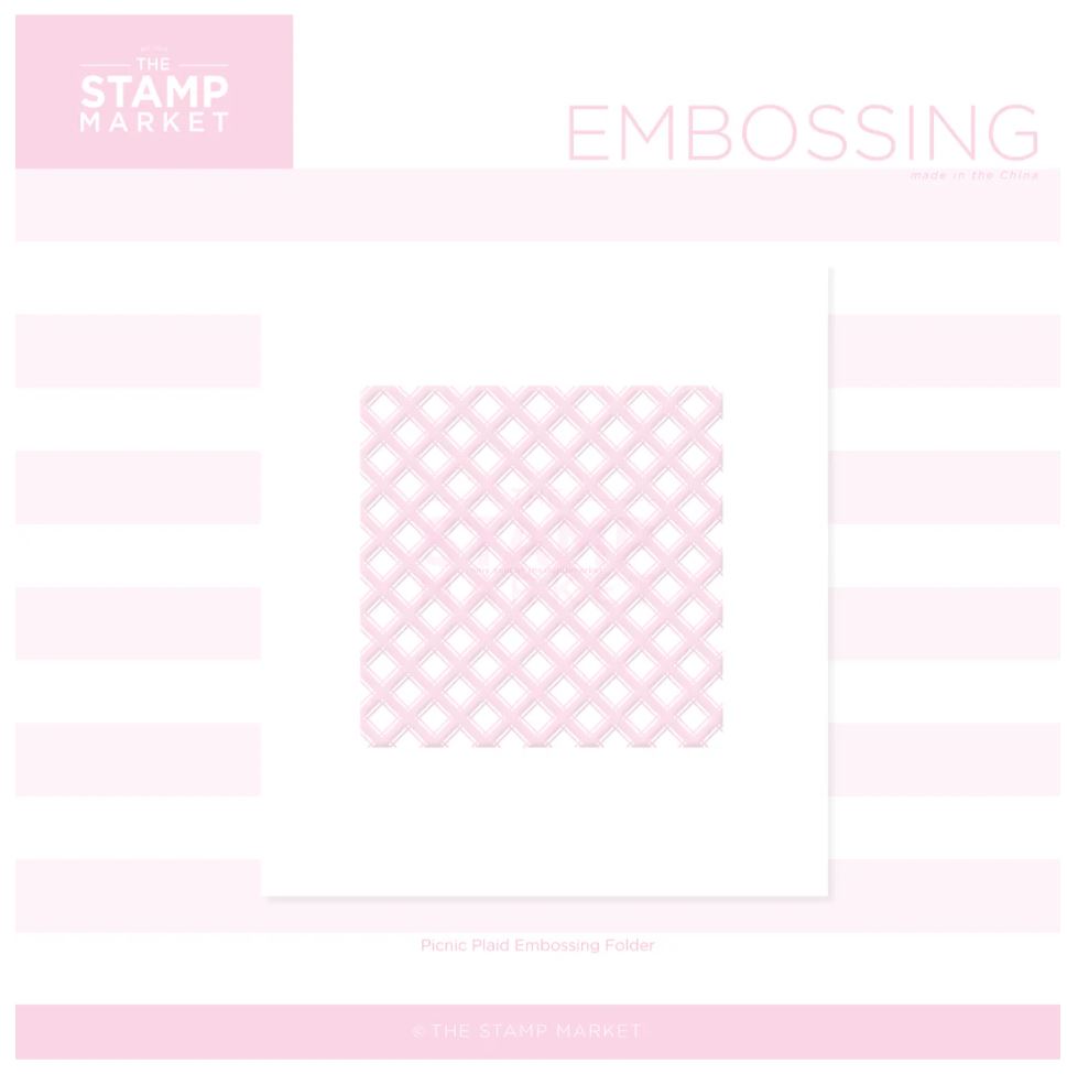 **NEW* - The Stamp Market - PICNIC PLAID EMBOSSING FOLDER