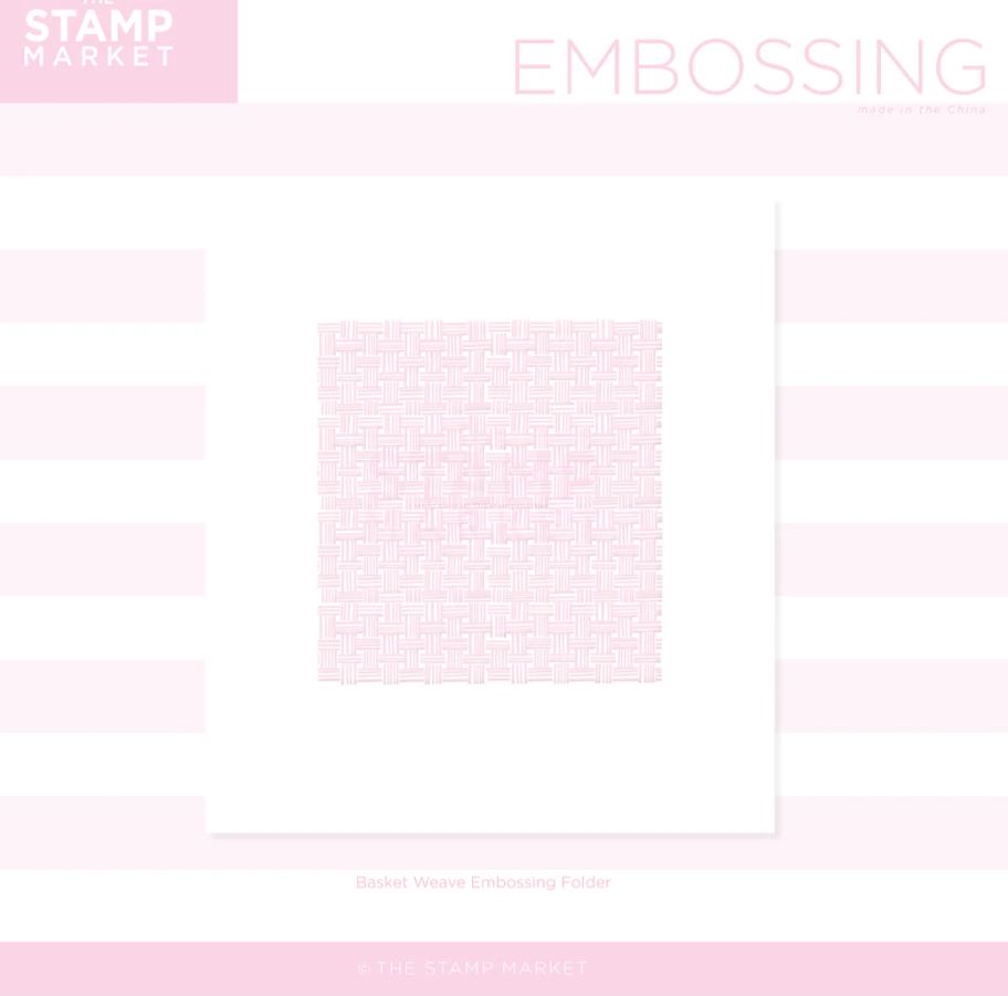 **NEW* - The Stamp Market - BASKET WEAVE EMBOSSING FOLDER