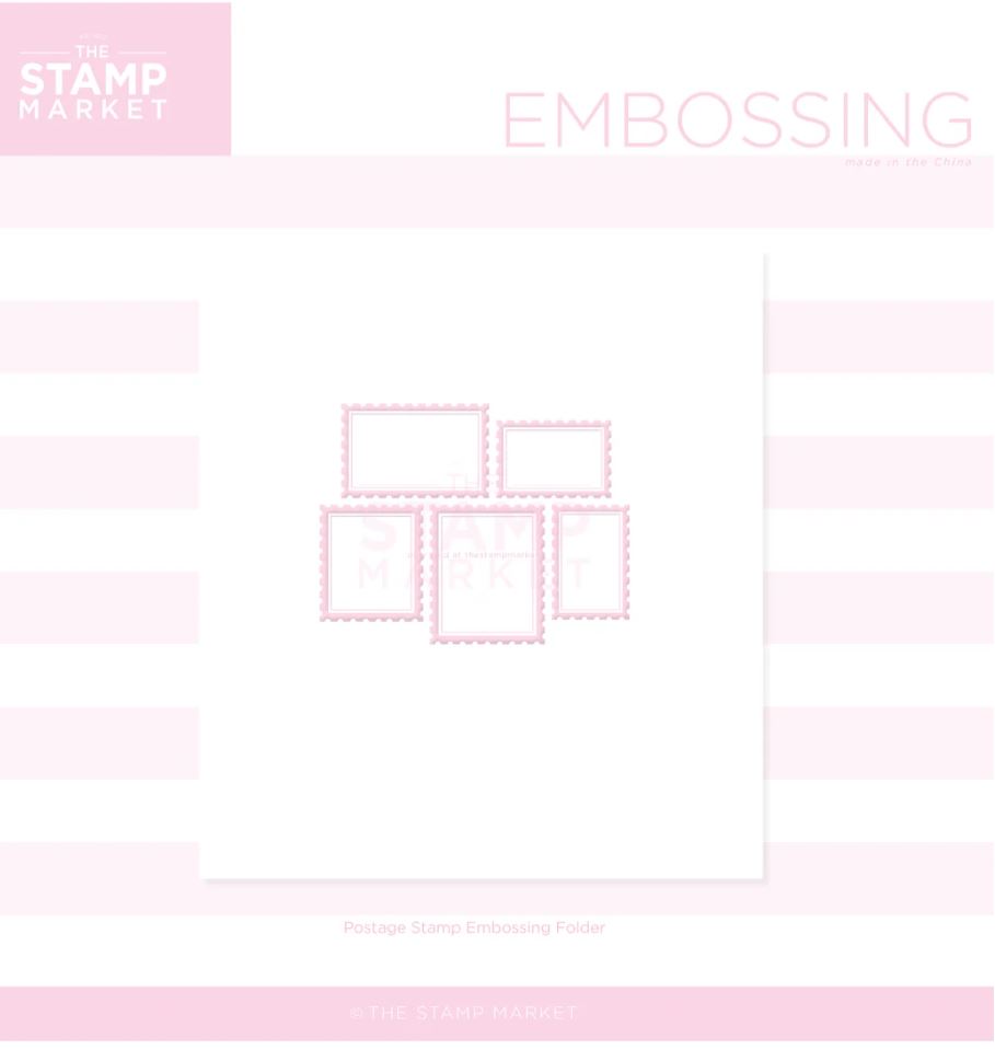 **NEW* - The Stamp Market - POSTAGE STAMPS EMBOSSING FOLDER