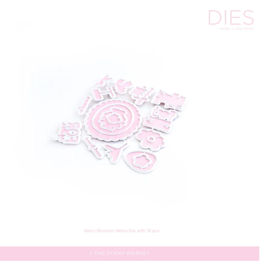 **NEW* - The Stamp Market - BERRY BLOSSOM HELLOS DIE