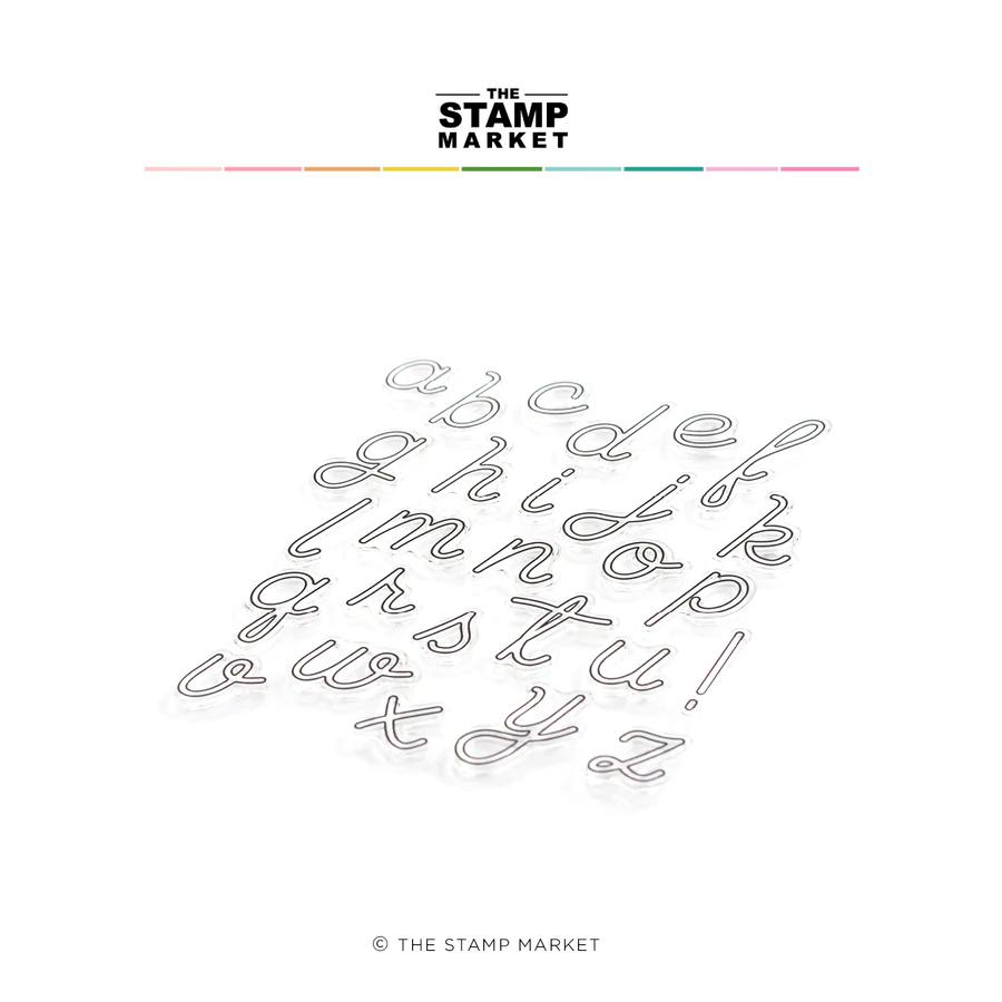 The Stamp Market - SIMPLE SCRIPT LOWER OUTLINE STAMP