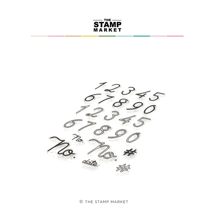 The Stamp Market - SIMPLE SCRIPT NUMBERS STAMP