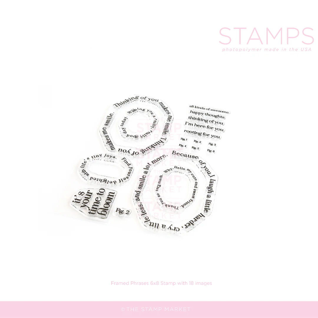 **NEW* - The Stamp Market - FRAMED PHRASES STAMP