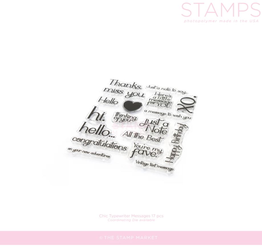 **NEW* - The Stamp Market - Chic Typewriter Messages Stamp