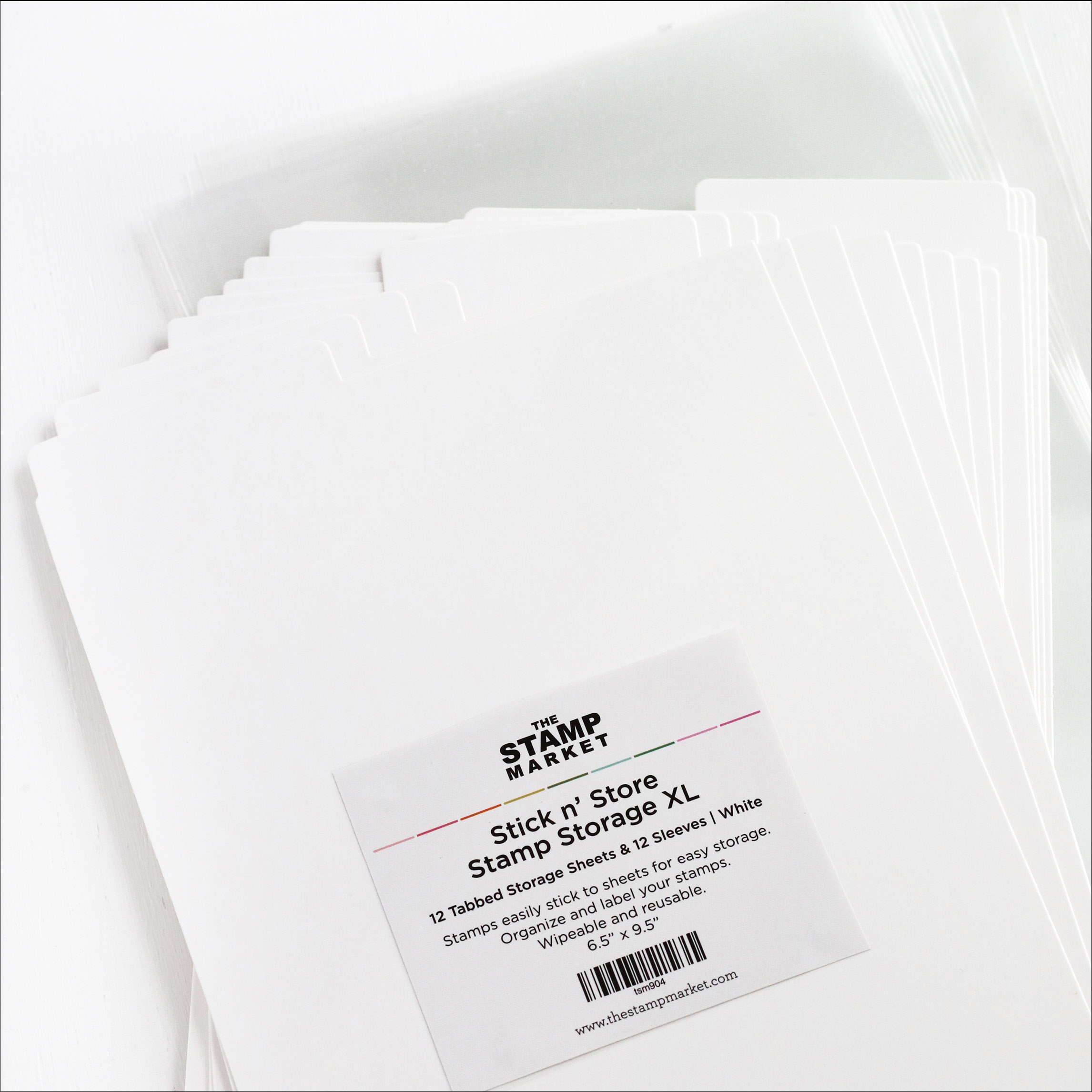 The Stamp Market - Stick n Store Stamp Storage XL White 12ct