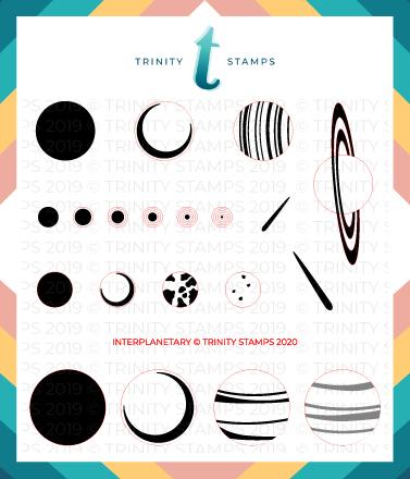 Trinity Stamps - Interplanetary - 6x6 Laser Cut Stencil