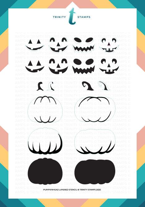 Trinity Stamps - Pumpkinhead Layering Stencil Set (6x9)