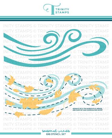 Trinity Stamps - Seasonal Winds 6x6 Stencil