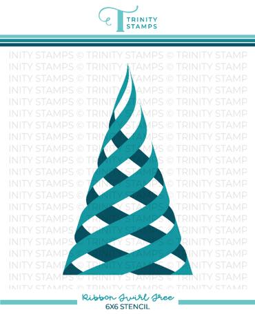 Trinity Stamps - Ribbon Twirl 6x6 Layering Stencil