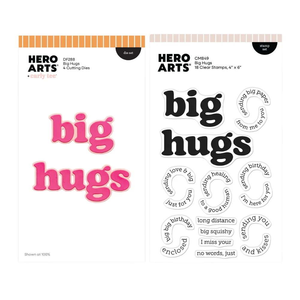 Spellbinders - Hero Arts - Big Hugs Bundle by Hero Arts + Carly Tee