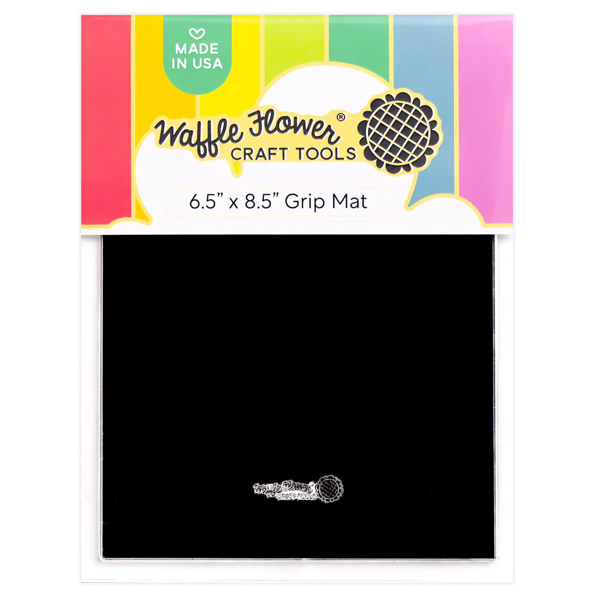 Waffle Flower - 6.5x8.5 Grip Mat - Black