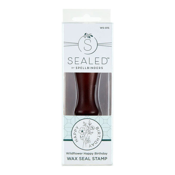 Spellbinders - WILDFLOWER HAPPY BIRTHDAY WAX SEAL STAMP FROM THE SEALED BY SPELLBINDERS COLLECTION