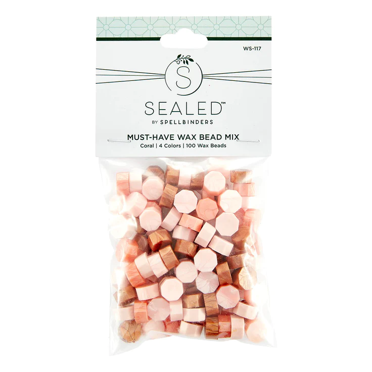 Spellbinders - Must-Have Wax Bead Mix Coral from The Sealed by Spellbinders Collection
