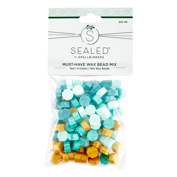 Spellbinders - Must-Have Wax Bead Mix Teal from The Sealed by Spellbinders Collection