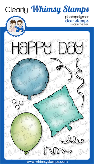 Whimsy Stamps - Happy Day Balloons Clear Stamps
