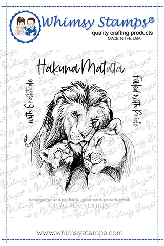 Whimsy Stamps - Filled with Pride Rubber Cling Stamp (SO)