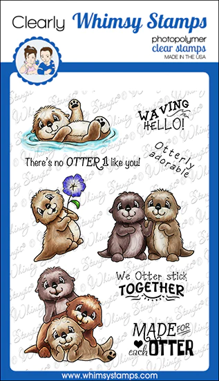 Whimsy Stamps - Otter Variety 2 Clear Stamps