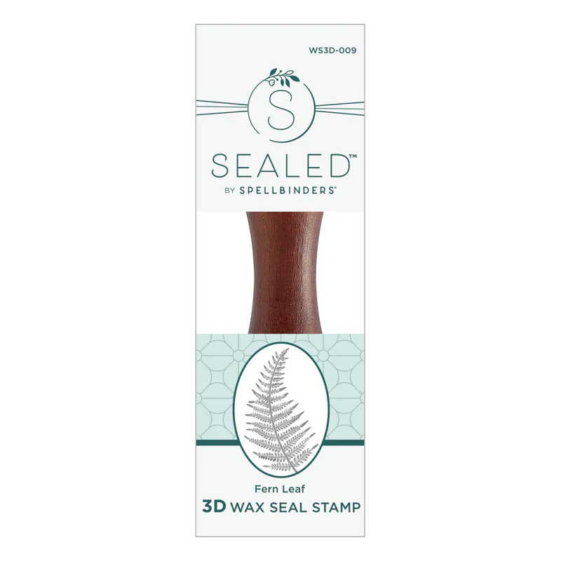 Spellbinders - Fern Leaf 3D Wax Seal Stamp from the Woodland Tales Collection