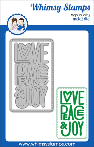 Whimsy Stamps - Peace Love Joy Die Set