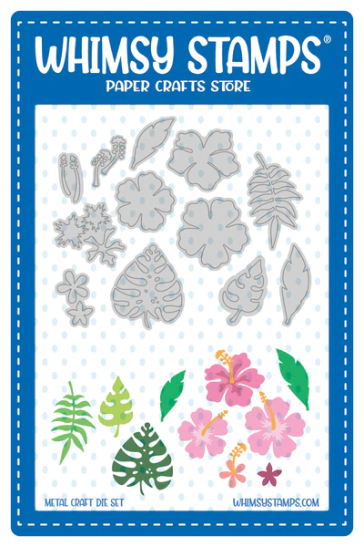 Whimsy Stamps - Hibiscus Flower DIe Set