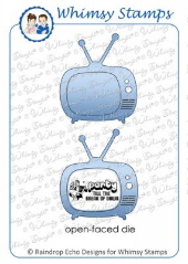 Whimsy Stamps - Retro TV Die - Shapeology Dies