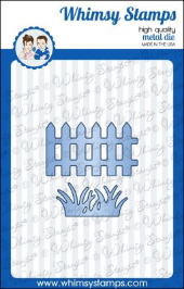 Whimsy Stamps - Fence & Grass Die Set - Shapeology Dies