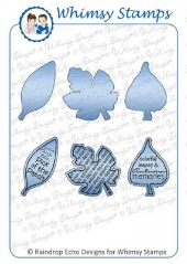Whimsy Stamps - Leaves Die Set - Shapeology Dies