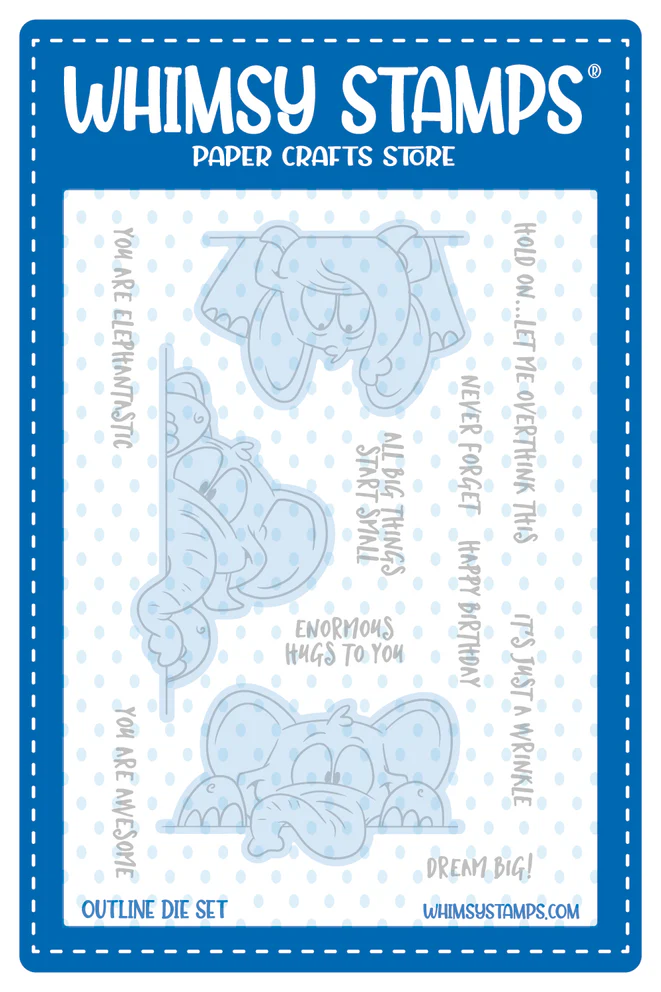 Whimsy Stamps - Elephantastic Outlines Die Set